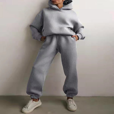 Women's Casual Two-Piece Hooded Tracksuit Set