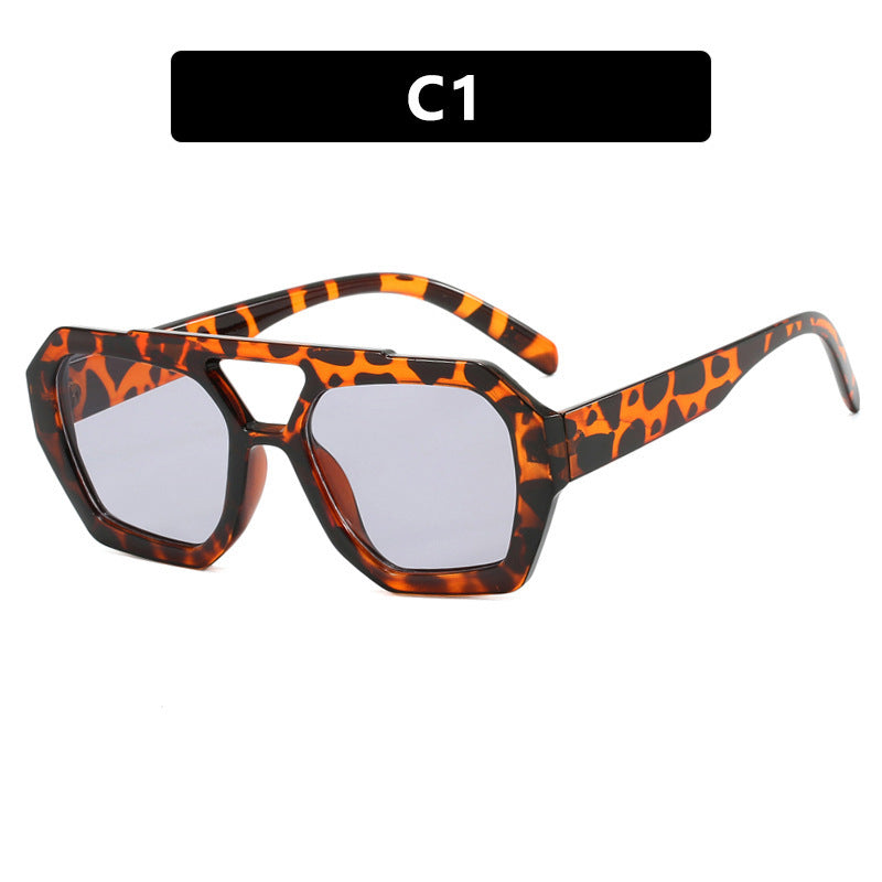 Leopard Print Oversized Sunglasses