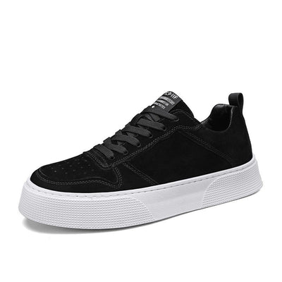 Men's Breathable Platform Sneakers - Low-Top Casual Shoes