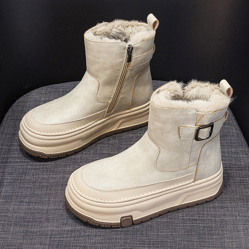 Warm Velvet Short Boots