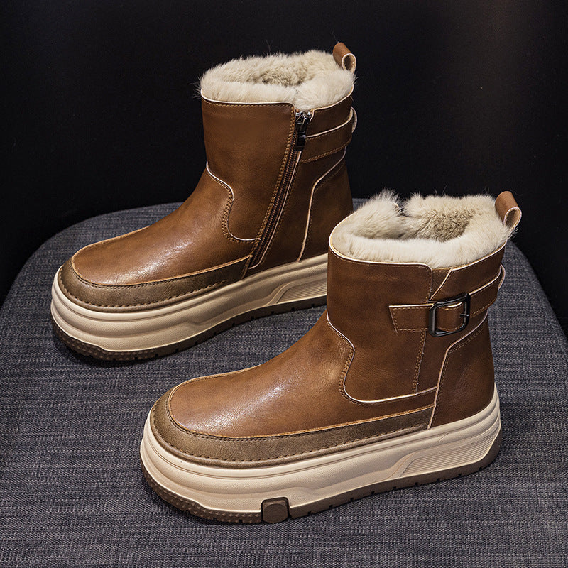 Warm Velvet Short Boots